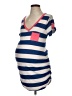 Full Moon Maternity Blue Short Sleeve T-Shirt Size S - photo 1