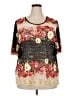 Rain Black Short Sleeve Blouse Size 2X - photo 1
