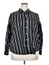 Old Navy Stripes Black Long Sleeve Button-Down Shirt Size XXL - photo 1