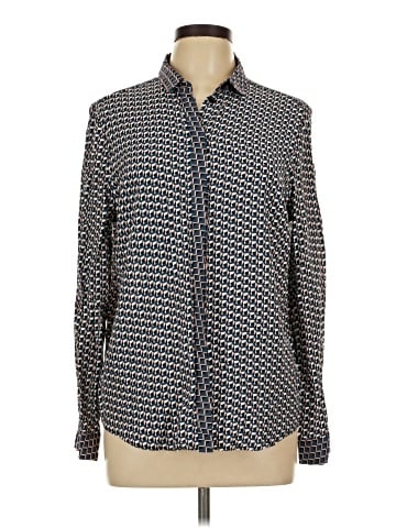 Topshop Long Sleeve Button-Down Shirt (view 1)