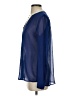 OVI 100% Polyester Blue Long Sleeve Blouse Size S - photo 5