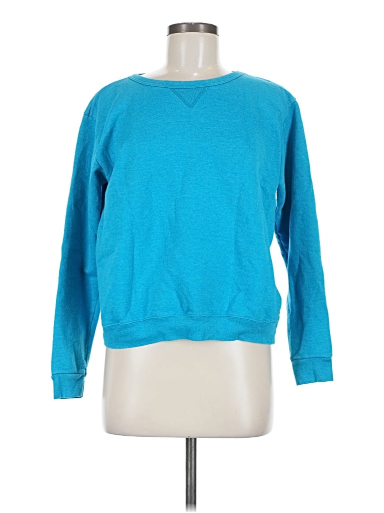 Pre-owned Hanes Sweatshirt In Blue