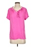 Catherine Malandrino 100% Polyester Pink Short Sleeve Top Size P (estimated, petite) - photo 1