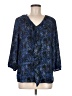 Cato 100% Polyester Blue 3/4 Sleeve Blouse Size M - photo 1