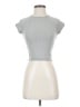 Zara Silver Short Sleeve Top Size S - photo 1