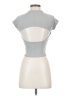 Zara Silver Short Sleeve Top Size S - photo 2
