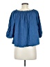 Assorted Brands 100% Tencel Blue 3/4 Sleeve Blouse Size M - photo 2