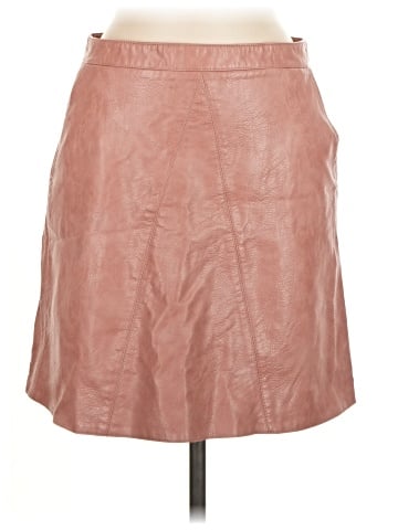 Zara Basic Faux Leather Skirt (view 1)