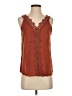 Shein 100% Viscose Brown Sleeveless Blouse Size 2 - photo 1