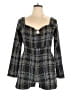 Slate & Willow 100% Rayon Plaid Black Romper Size XL - photo 1