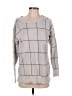 Ann Taylor LOFT 100% Cotton Plaid Gray Pullover Sweater Size S - photo 1