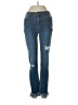 Free People 100% Spandex Hearts Blue Jeans Size 25 waist - photo 1