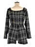 Slate & Willow 100% Rayon Plaid Black Romper Size XL - photo 2