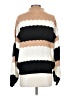 Mine 100% Acrylic Color Block Tan Turtleneck Sweater Size S - photo 2