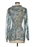 World Market 100% Polyester Silver Long Sleeve Blouse Size Sm - Med - photo 2
