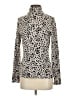 Lands' End Animal Print Ivory Turtleneck Sweater Size S - photo 1