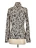 Lands' End Animal Print Ivory Turtleneck Sweater Size S - photo 2