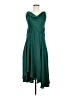 Main Strip 100% Polyester Solid Green Cocktail Dress Size M - photo 1