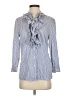 Escada Blue Long Sleeve Silk Top Size EU 36 / US 6 - photo 1