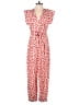 Zara 100% Baumwolle Hearts Red Jumpsuit Size XS - photo 1