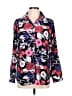 Assorted Brands 100% Polyester Floral Black Long Sleeve Blouse Size L - photo 1
