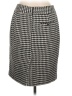Worthington 100% Polyester Houndstooth Black Formal Skirt Size 12 - photo 2