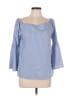 Assorted Brands Blue 3/4 Sleeve Blouse Size L - photo 1