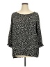 Papermoon 100% Polyester Black 3/4 Sleeve Blouse Size 3X - photo 1