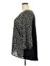 Papermoon 100% Polyester Black 3/4 Sleeve Blouse Size 3X - photo 5