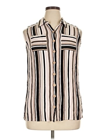 I.N. Studio Sleeveless Button-Down Shirt (view 1)