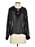 MNG Black Long Sleeve Blouse Size 4 - photo 1