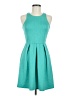 Dina Be 100% Polyester Solid Teal Casual Dress Size M - photo 1