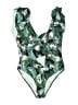 Unbranded Tropical Green One Piece Swimsuit Size L - photo 1
