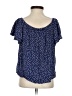 Express Outlet 100% Rayon Stars Blue Short Sleeve Blouse Size XXS - photo 2