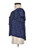 Express Outlet 100% Rayon Stars Blue Short Sleeve Blouse Size XXS - photo 5