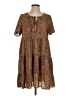 GiGio 100% Polyester Animal Print Brown Casual Dress Size S - photo 1