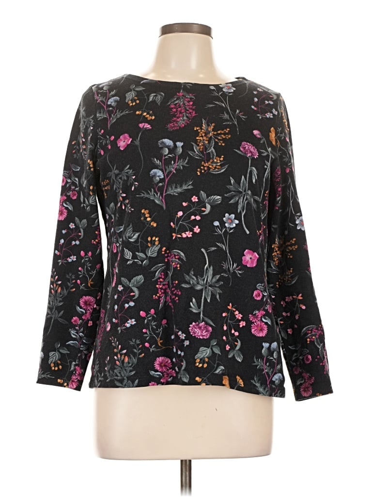 Pre-owned Joules Long Sleeve Blouse In Black