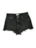 Zara Hearts Black Denim Shorts Size 4 - photo 1