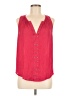 Jennifer Lopez 100% Polyester Red Sleeveless Blouse Size M - photo 1