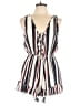 Akira 100% Polyester Stripes Ivory Romper Size L - photo 1