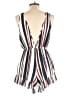 Akira 100% Polyester Stripes Ivory Romper Size L - photo 2