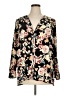 B Collection by Bobeau 100% Polyester Floral Black Kimono Size 1X - photo 1