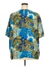 MELROSE STUDIO Tropical Blue Short Sleeve Blouse Size 2X - photo 2