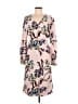 Halogen 100% Polyester Print Pink Casual Dress Size L - photo 1