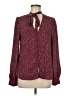 Lulus 100% Polyester Polka Dots Burgundy Long Sleeve Blouse Size M - photo 1