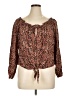 Jolt 100% Rayon Brown 3/4 Sleeve Blouse Size XL - photo 1