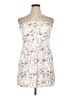 Hurley Floral White Casual Dress Size XL - photo 1