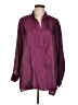 Glam 100% Polyester Burgundy Long Sleeve Blouse Size L - photo 1
