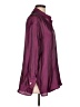 Glam 100% Polyester Burgundy Long Sleeve Blouse Size L - photo 4