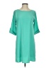 Everly 100% Polyester Solid Teal Casual Dress Size S - photo 1